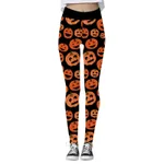 Halloween Women's Yoga Pants Pumpkin Skull - Wmyjk025