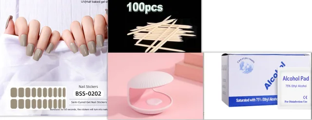 Simple Autumn And Winter Gel Nail Stickers Suit21 - Shop at LoveMi