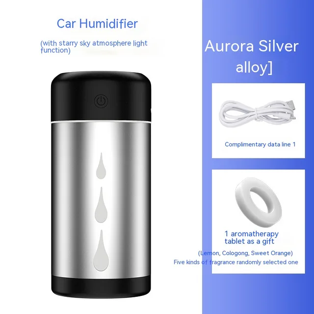 Car Humidifier Aromatherapy Spray Remove Odor Metallic Silver - Shop at LoveMi