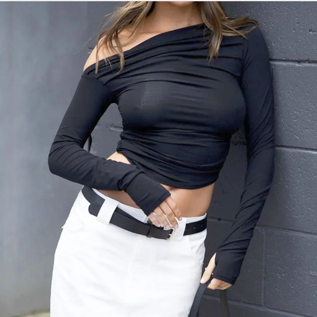 European And American Niche Design Outerwear Long-sleeved Tops - Yf8085 Black