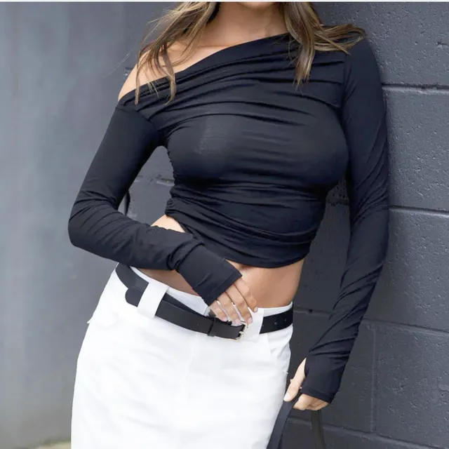 European And American Niche Design Outerwear Long sleeved Tops Yf8085 Black - Shop at LoveMi