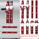 Christmas Decorations Cartoon Doll Refrigerator Handle Gloves - Jjy99 Eight Piece Set