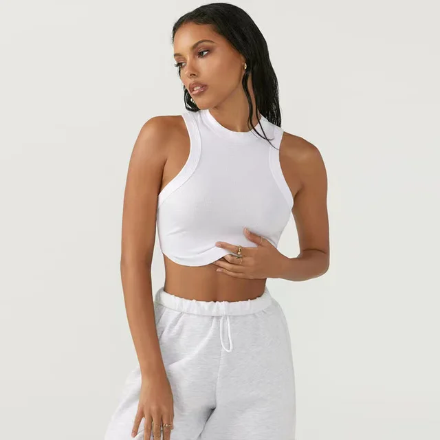 Women's Fitness Yoga Dance Running With Chest Pad Quick drying Top Vest White - Shop at LoveMi