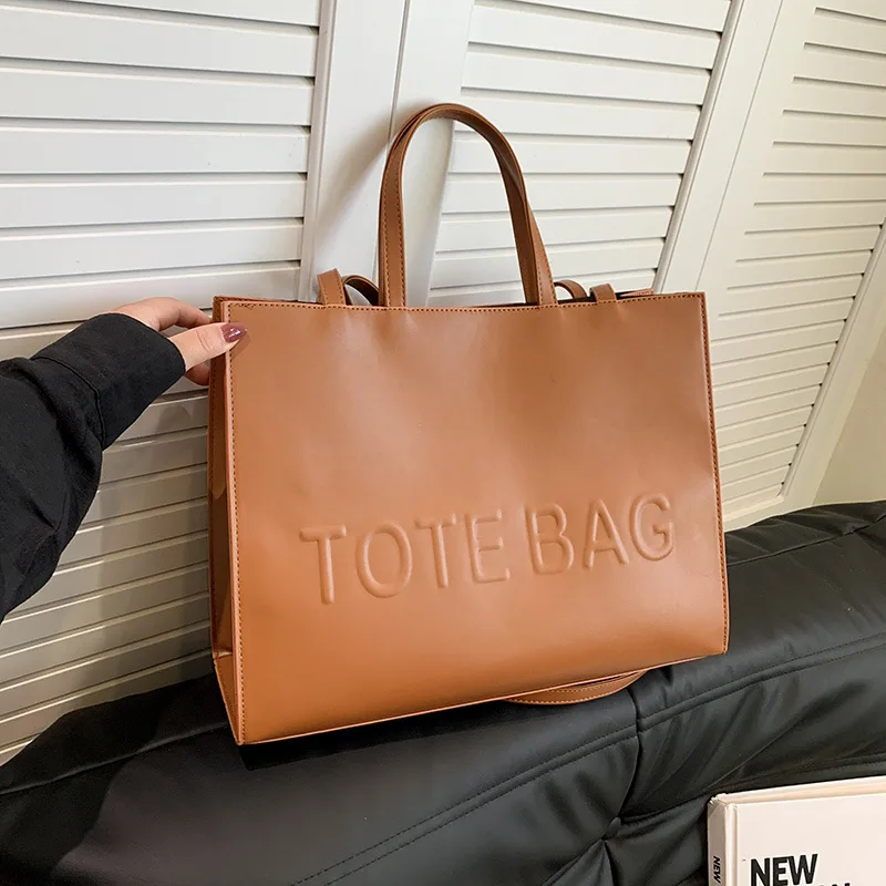 Large Capacity Women's Fashion Portable Tote Bag Brown - Shop at LoveMi