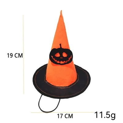 Halloween Pet Costume Bat Wings Bow Tie Hat Accessories Orange Hat - Shop at LoveMi