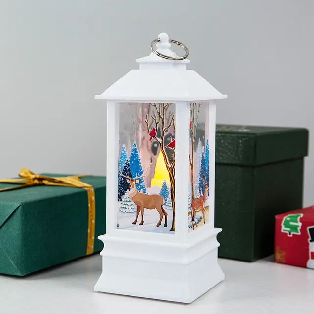 Christmas Candlestick Old Man Snowman Decoration Small Night Lamp Large Wht - Shop at LoveMi