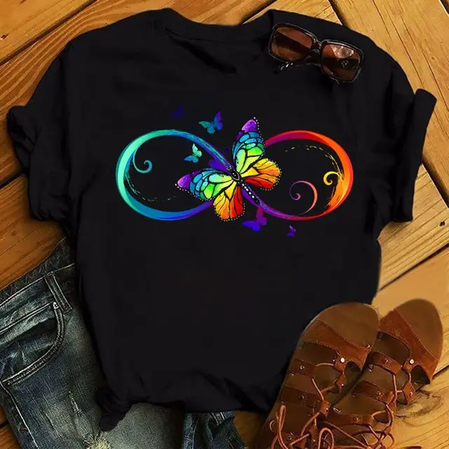 Women's Summer Round Neck T shirt Top 3 Black - Shop at LoveMi