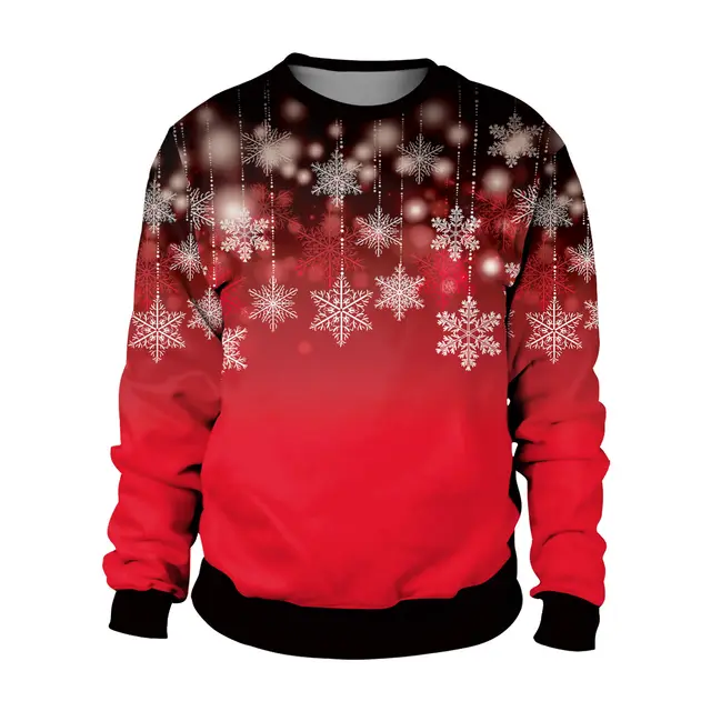 Digital Printed Round Neck Sweater 3Style - Shop at LoveMi