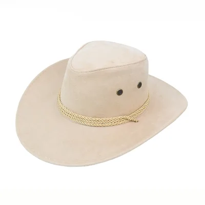 Cowboy Hat Spring And Summer Outdoor Sun Hat Men's Horse Riding Beach Hat Beige - Shop at LoveMi