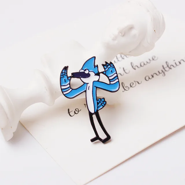 Creative Cartoon Squirrel Metal Brooch Blue - Shop at LoveMi