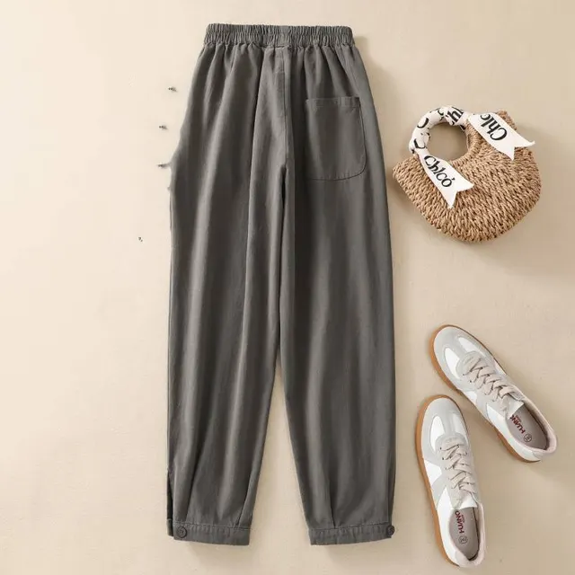 Autumn And Winter Large Size Wide Leg Pants Slimming Gray - Shop at LoveMi