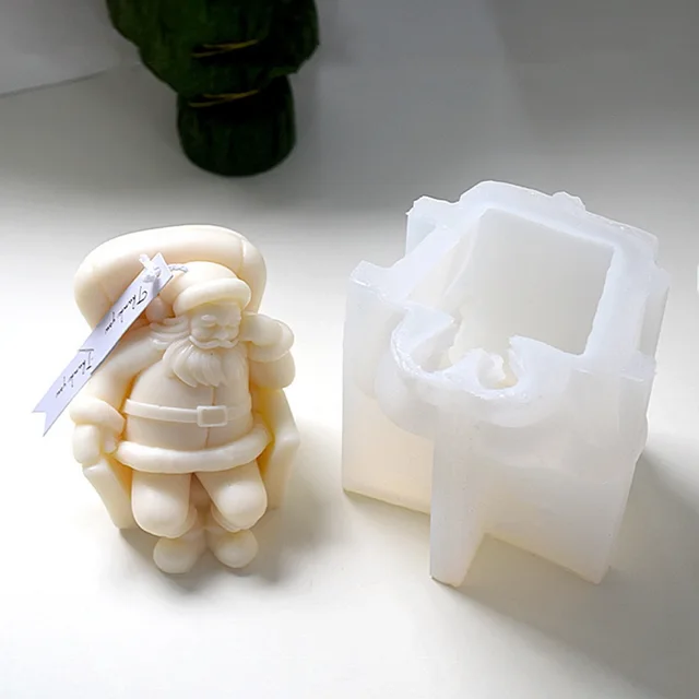 Napping Santa Claus Aromatherapy Candle Silicone Mold DIY Christmas Decoration Plaster Soft Mold Snooze Old Man Mold - Shop at LoveMi