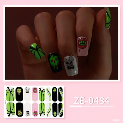 Apply Oil Film Fluorescent Nail Enhancement Sticker Glow At Night Ze 0484 - Shop at LoveMi