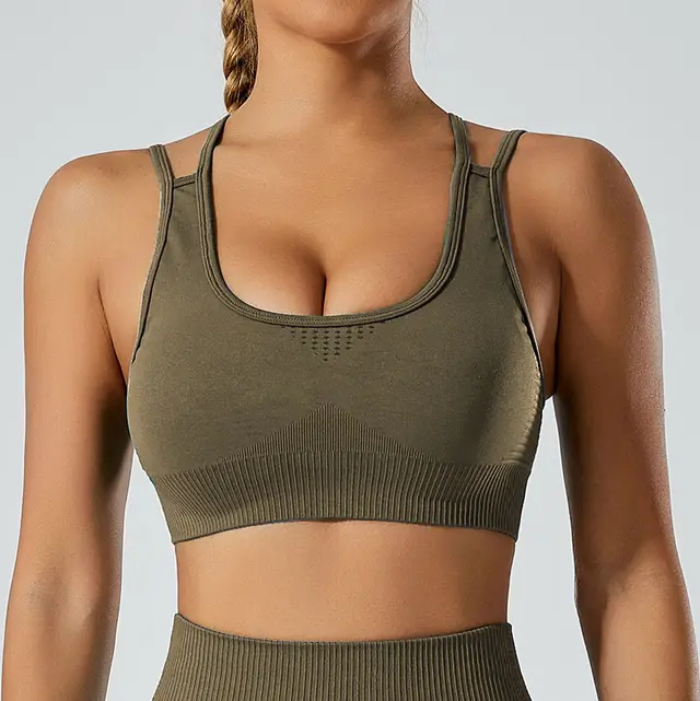 Sports Underwear Yoga Pants Top Khaki Green Bra - Shop at LoveMi