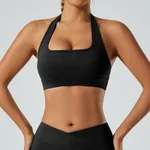 Black Halter Halter Bra