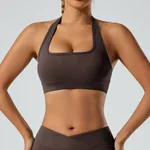 Dark Coffee Color Halter Bra