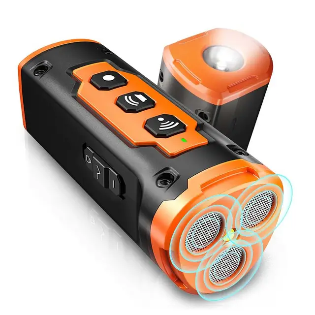 Dog Drive Ultrasonic Three head Bark Plug Torch Dog Drive Artifact Anti Dog Bark Deterrent Device With LED Flashlight Xp30 Orange - Shop at LoveMi
