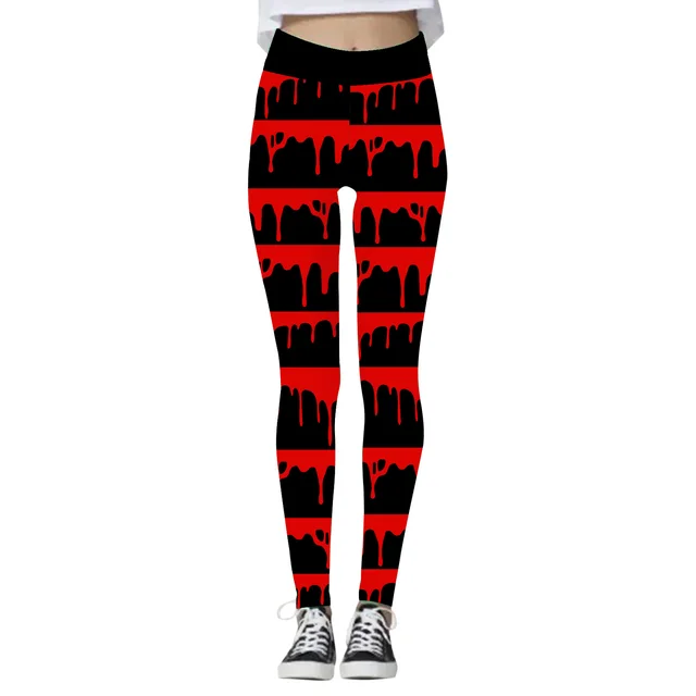 Women's Fashion Halloween High Waist Elastic Yoga Sports Leggings Sm1731 - Shop at LoveMi