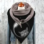 Men's And Women's Fashion Simple Cat Printing Scarf - No 7 Color - View 1