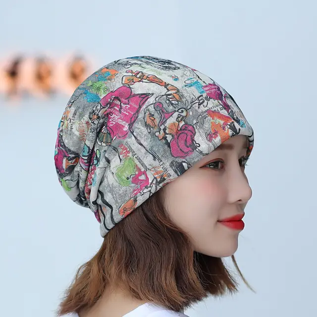Fashion Pile Heap Cap Thin Beauty Red Graffiti - Shop at LoveMi