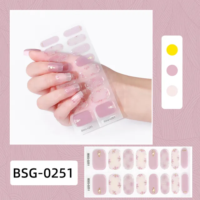 Semi curing Gel Nail Sticker Gel Beauty Bsg 0251 - Shop at LoveMi