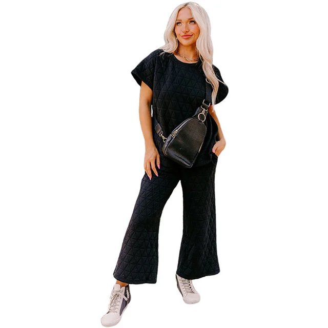 Short sleeved Wide leg Pants Casual Suit Lc625346 P2 - Shop at LoveMi