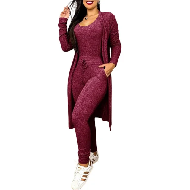 Drawstring Pocket Design For Jumpsuit And Cardigan Cover Red - Shop at LoveMi