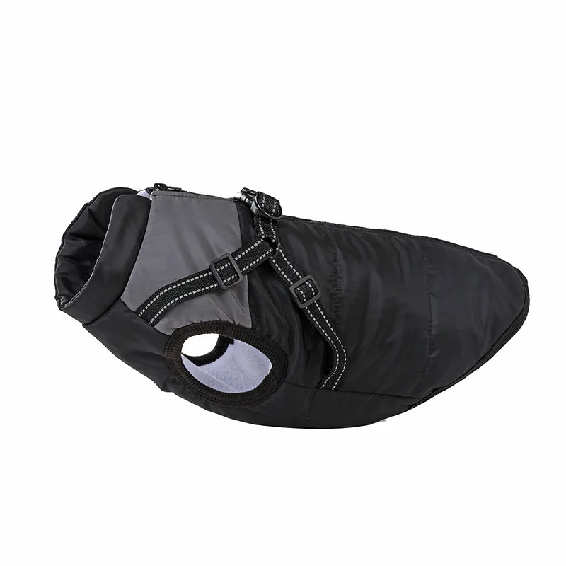 Warm Dog Clothes Thick Polar Fleece Pet Coat Graphite Color Black - Shop at LoveMi