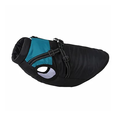 Warm Dog Clothes Thick Polar Fleece Pet Coat Lake Water Green Color Black - Shop at LoveMi