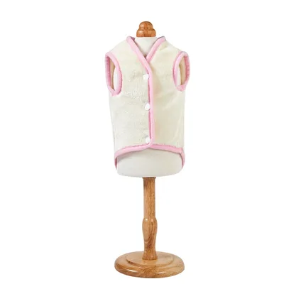 Pet Clothes Soft Flannel Dog Vest Pink - Shop at LoveMi
