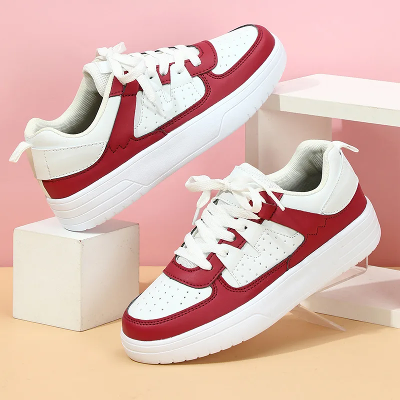 Couple Platform Sneakers Soft Bottom Comfortable - Red