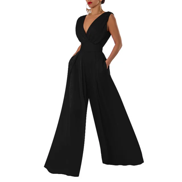 High Waist Slimming Straight Wide Leg Pants For Women Black - Shop at LoveMi