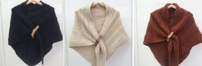 Korean Style Hollow Leather Ring Big Triangle Shawl Cape Pure Color Warm Keeping Suit11 - Shop at LoveMi