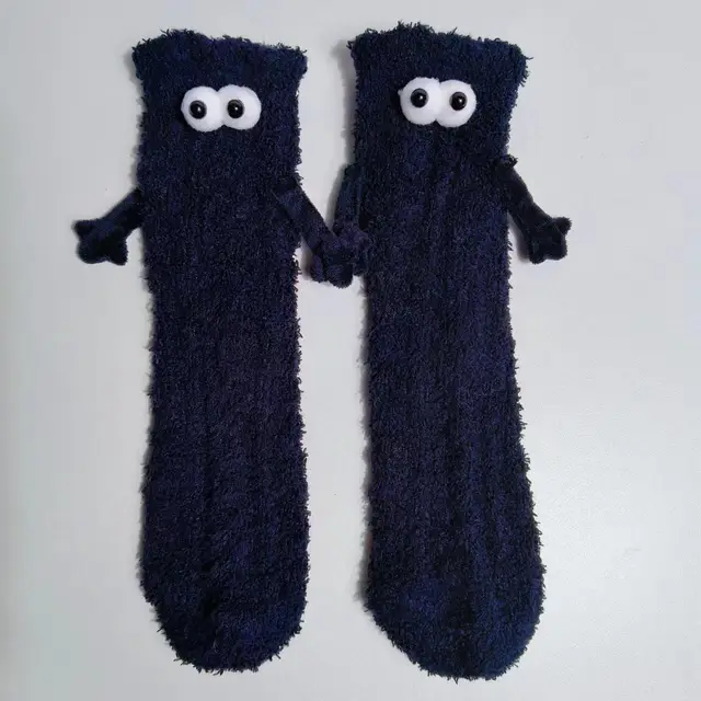 Women's Autumn And Winter Coral Fleece Tube Socks Black - Shop at LoveMi