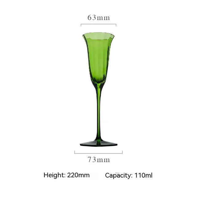 Retro Style Household Red Wine Champagne Glasses Set Colorful Style Champagne Glass - Shop at LoveMi