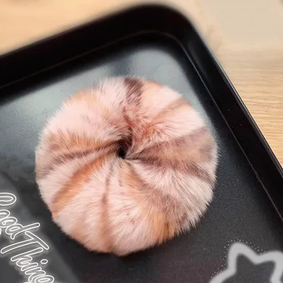 Plush Hair Ring Simple Female Cute Pink Leopard Print - Shop at LoveMi