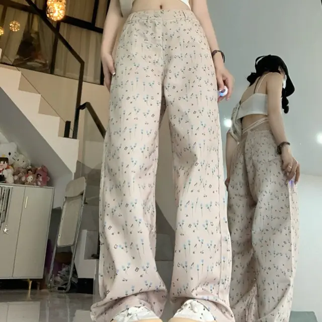 Style Floral Jeans For Women Apricot - Shop at LoveMi