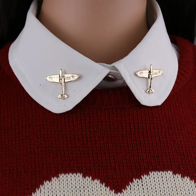 European And American Trendy Suit All match Sweater Accessories Small Aircraft Alloy Corsage Gold - Shop at LoveMi