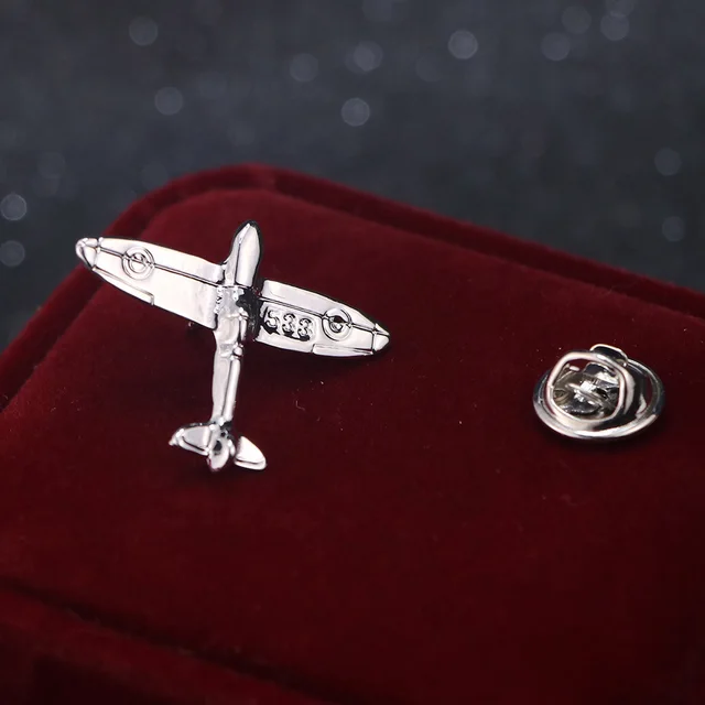 European And American Trendy Suit All match Sweater Accessories Small Aircraft Alloy Corsage Silver - Shop at LoveMi