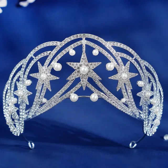Light Luxury Socialite Style Hair Accessories Wedding Dress Headdress Silver - Shop at LoveMi