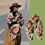 Yunnan Travel Wear Artificial Cashmere Scarf Women - Beige