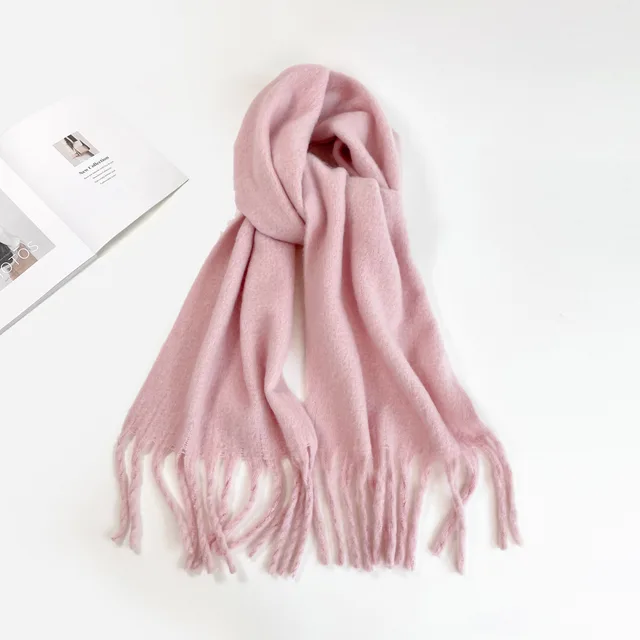 Haima Fur Scarf For Women All match High Sense Hm05 Coral Pink - Shop at LoveMi