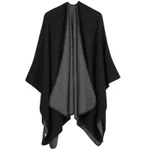 Double-sided Design Cashmere-like Outer Scarf - Black
