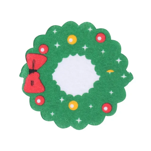 Christmas Decorations Non woven Fabric Coaster Home Garland - Shop at LoveMi