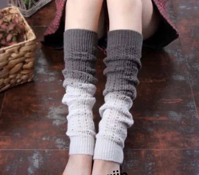 Fall Winter Fashion Gradient Soft Cashmere Foot Sock Women Gray - Shop at LoveMi