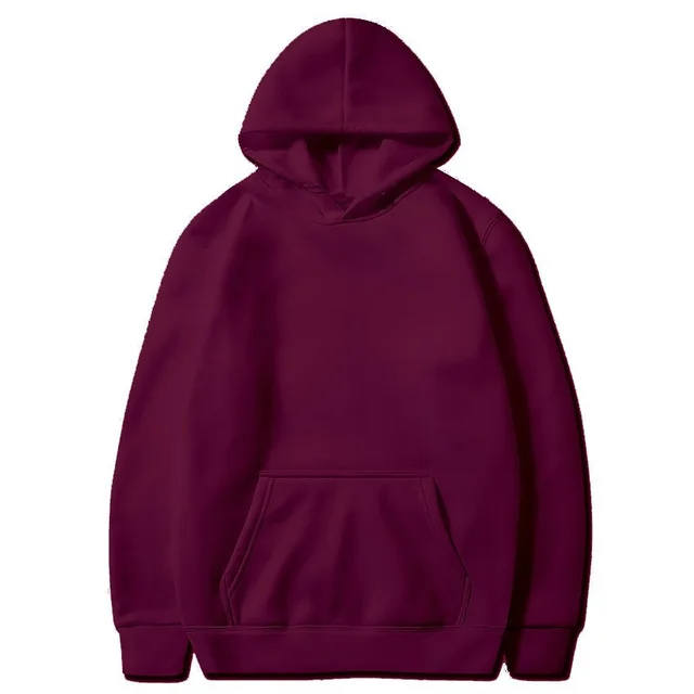 Printed Couple Sweater Men's Hoodie Wine Red - Shop at LoveMi