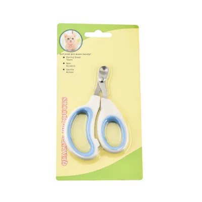 Pet Cat Round Hole Limit Nail Scissors White And Blue - Shop at LoveMi