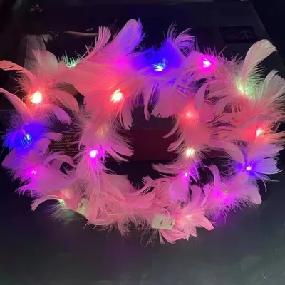 Angel Headband Christmas Headwear With Lights Goose Pink Lights - Shop at LoveMi