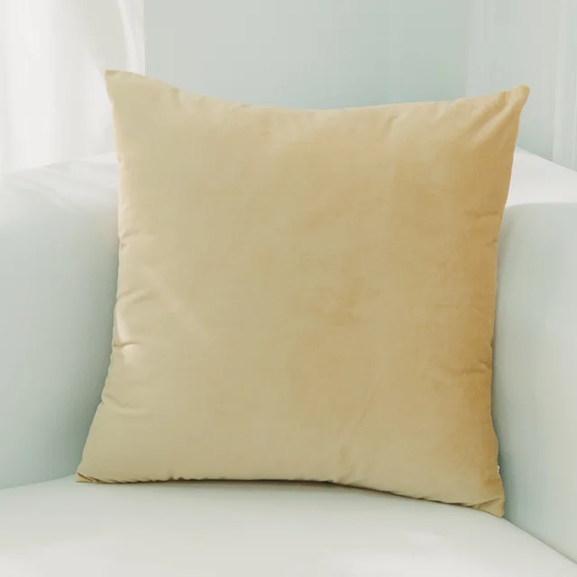 Dutch Suede Pillow Cushion Sofa Cushion Office Lumbar Bed Head Backrest Velvet Pillow Cover 07Beige - Shop at LoveMi