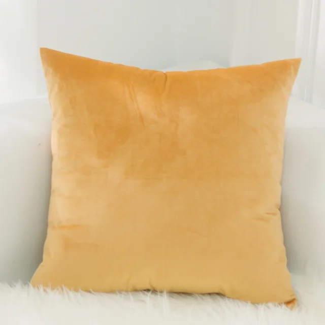 Dutch Suede Pillow Cushion Sofa Cushion Office Lumbar Bed Head Backrest Velvet Pillow Cover 28Golden Yellow - Shop at LoveMi